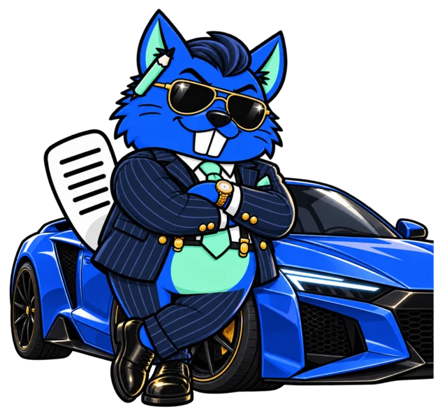 Beau leaning on his sports car